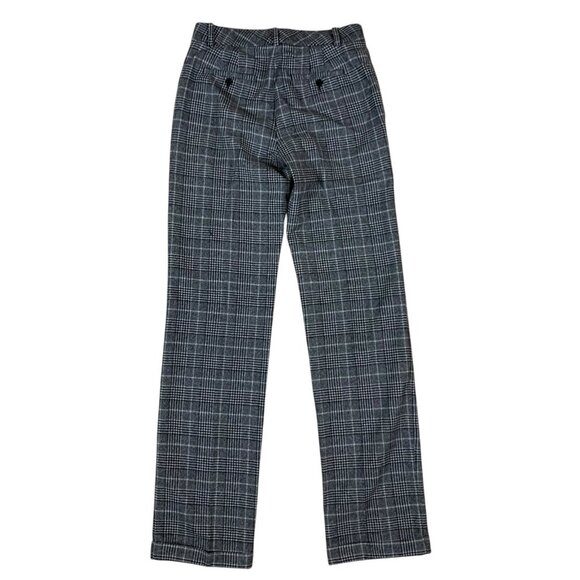 Banana Republic Gray Plaid Wool Blend Slim Fit Dress Pants 4L Classic Work NWT - Picture 3 of 7